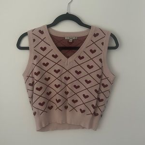 Papaya - Heart sweater vest pink